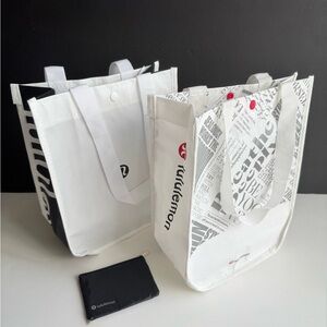 lululemon Reuseable Bags | (1) Black Zip Pouch & (2) Tote Bags